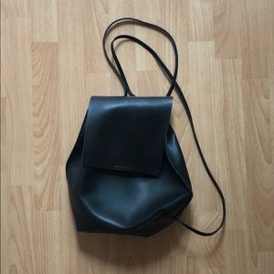 Faux leather backpack